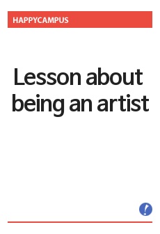 Lesson about being an artist from Painting of Picasso  (art history, writing for university student )