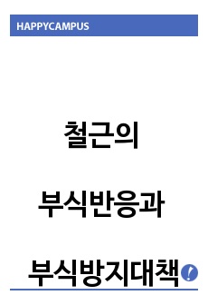 철근의 부식반응과 부식방지대책