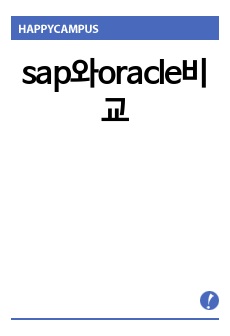 sap와oracle비교