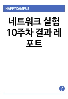 네트워크 실험 10주차 결과 레포트