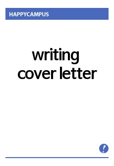 writing cover letter