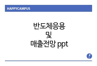 반도체응용및 매출전망 ppt