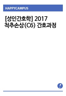 [성인간호학] 척추손상(C6) 병태생리, 치료, 검사, 간호중재