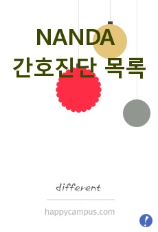 NANDA 간호진단 목록