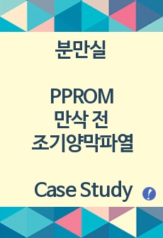 모성간호학실습 분만실 PPROM 만삭전조기양막파열 Case Study