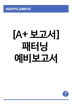 [A+ 보고서] 패터닝 예비보고서