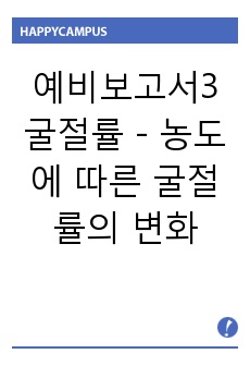 [화학공학실험 A+ 보고서]_예비보고서_굴절률(농도에 따른 굴절률의 변화)