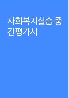 사회복지실습 중간평가서