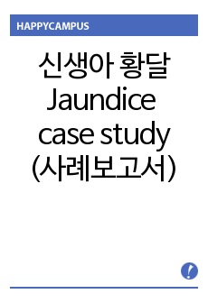 신생아 황달 Jaundice case study(사례보고서) 간호진단, 과정 2개