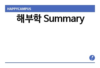 해부학 Summary