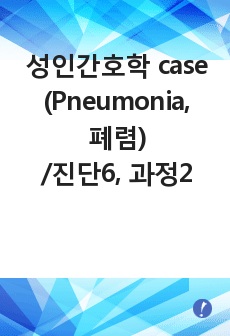 성인간호학 case(Pneumonia,폐렴)/진단6, 과정2