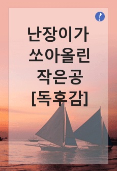 (독후감) 난장이가 쏘아올린 작은 공