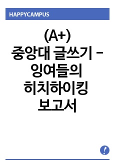 글쓰기 - (A+)잉여들의 히치하이킹 보고서