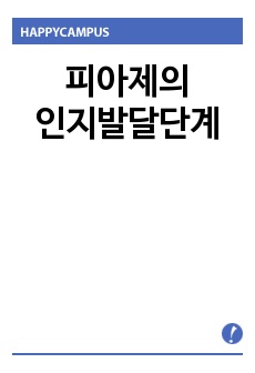 피아제의 인지발달단계