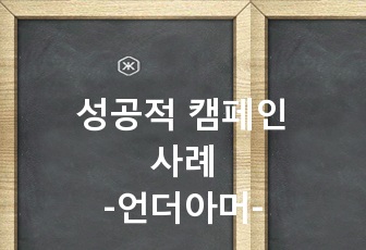 성공적인 광고캠페인 사례조사 자료