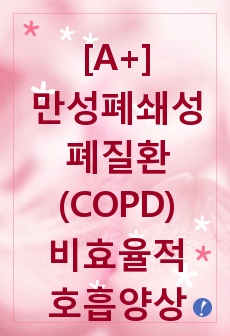 만성폐쇄성폐질환(COPD) 비효율적 호흡양상 간호과정