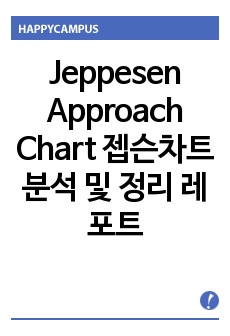 Jeppesen Approach Chart(젭슨차트 분석 및 정리 레포트)