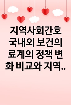 지역사회간호 국내외 보건의료계의 정책 변화 비교와 지역사회 간호_절주관련