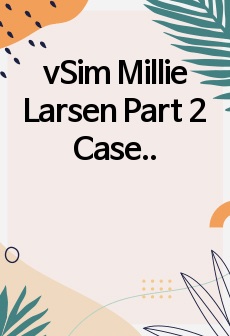 vSim Millie Larsen Part 2 Case study(케이스 스터디) 간호과정 2개