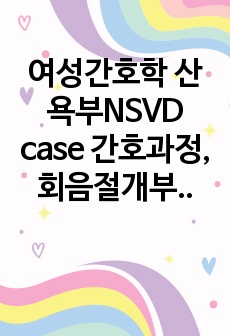 여성간호학 산욕부NSVD case 간호과정, 회음절개부위 미생물 침범과 관련된 감염위험성/ 지식부족과 관련된 모유수유 향상 가능성