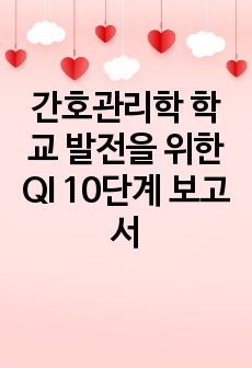 간호관리학 학교 발전을 위한 QI 10단계 보고서