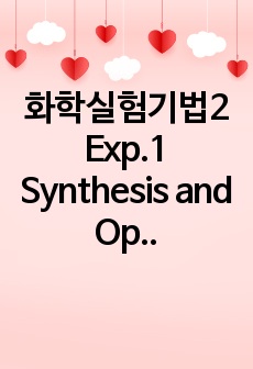 화학실험기법2 Exp.1 Synthesis and Optical Properties of  CdSe Quantum Dots