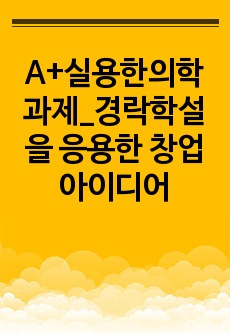 A+실용한의학 과제_경락학설을 응용한 창업 아이디어