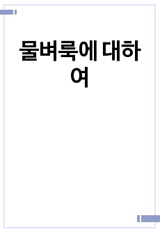 물벼룩에 대하여