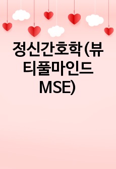 정신간호학(뷰티풀마인드 MSE)