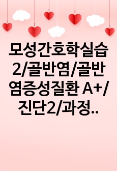 모성간호학실습2/골반염/골반염증성질환 A+/진단2/과정2