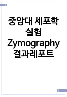 중앙대 세포학 실험 Zymography 결과레포트