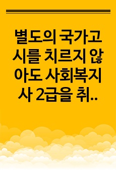 별도의 국가고시를 치르지 않아도  사회복지사 2급을 취득할 수 있는  현행제도의 문제점과 대안