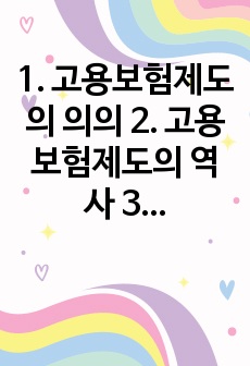 1. 고용보험제도의 의의 2. 고용보험제도의 역사 3. 한국의 고용보험 현실 4. 공적 사회복지 전달체계의 문제점 5 사적 사회복지 전달체계의 문제점 6. 개선 방안