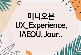 미니오븐UX_Experience, IAEOU, Journey map