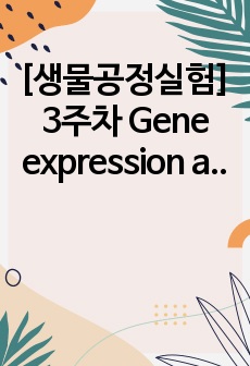 [생물공정실험] 3주차 Gene expression analysis by RT-PCR 예비보고서