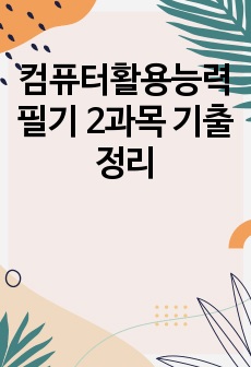 컴퓨터활용능력 필기 2과목 기출 정리