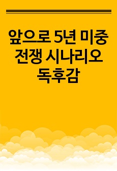 앞으로 5년 미중전쟁 시나리오 독후감