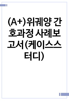 (A+)위궤양 간호과정 사례보고서(케이스스터디)