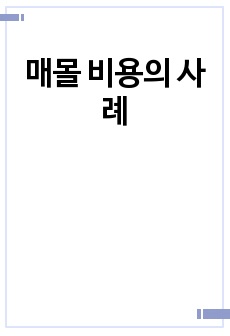 매몰 비용의 사례