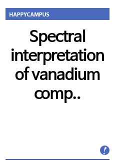 Spectral interpretation of vanadium complexes (Tanabe-Sugano diagram) 실험보고서