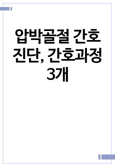 압박골절 간호진단, 간호과정 3개