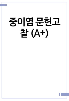 중이염 문헌고찰 (A+)