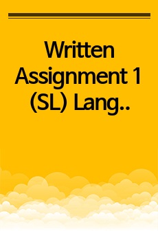 Written Assignment 1 (SL) Language A 문학 에세이 <욕망이라는 이름의 전차>