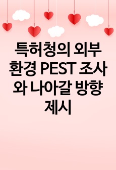 특허청의 외부환경 PEST 조사와 나아갈 방향 제시