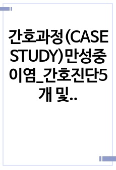 간호과정(CASE STUDY)만성중이염_간호진단5개 및 간호과정 2개