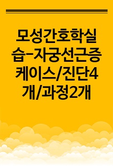 모성간호학실습-자궁선근증 케이스/진단4개/과정2개