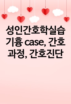 성인간호학실습 기흉 case, 간호과정, 간호진단