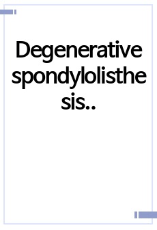 Degenerative spondylolisthesis 간호진단 3개 간호과정 3개