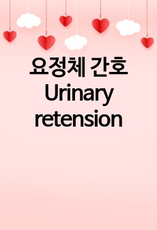 요정체 간호 Urinary retension