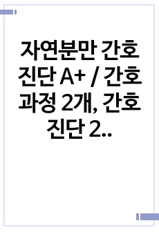 자연분만 간호진단 A+ / 간호과정 2개, 간호진단 2개